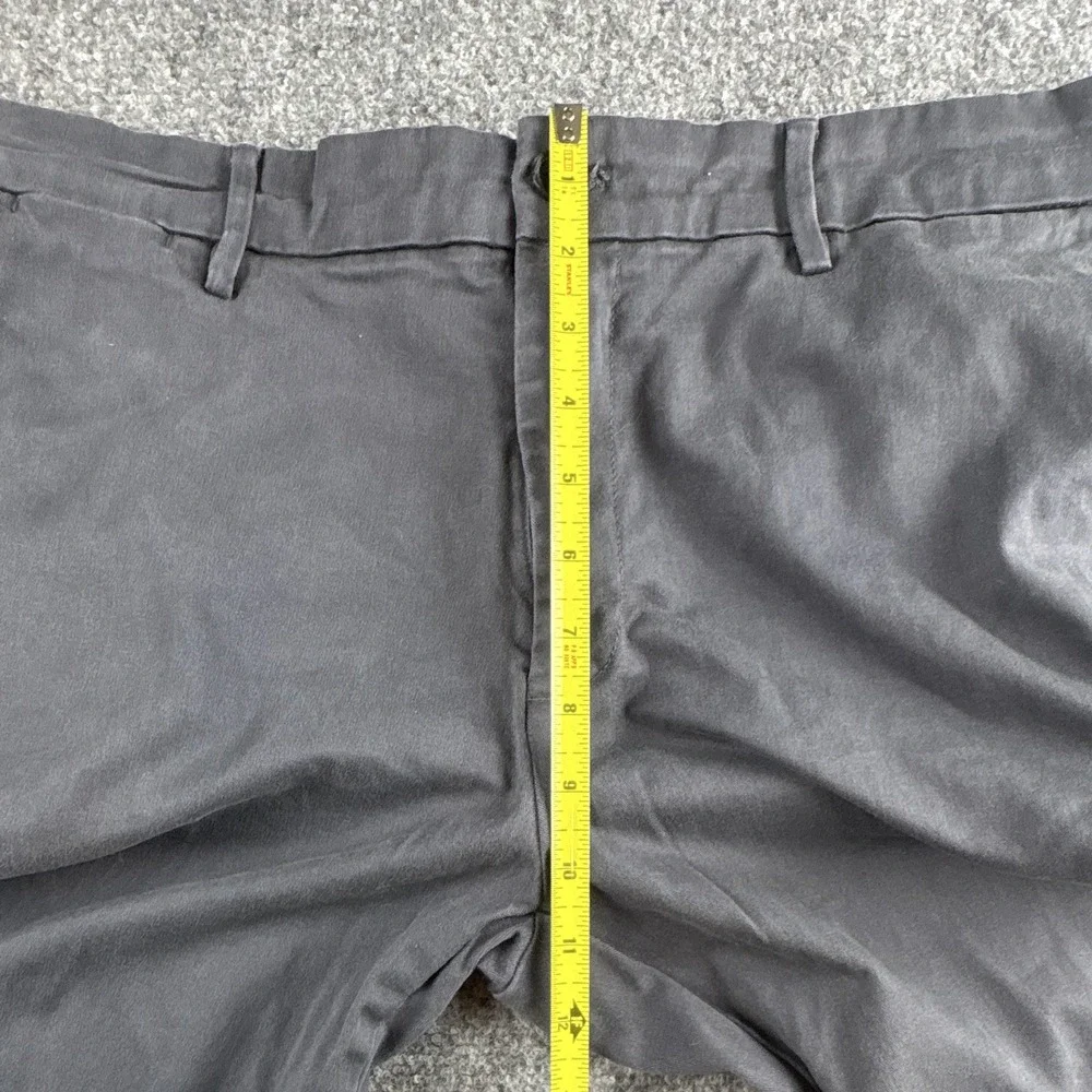 Banana Republic Mens Chino Pants 36x34 Gray Flat Front Stretch Straight Trousers